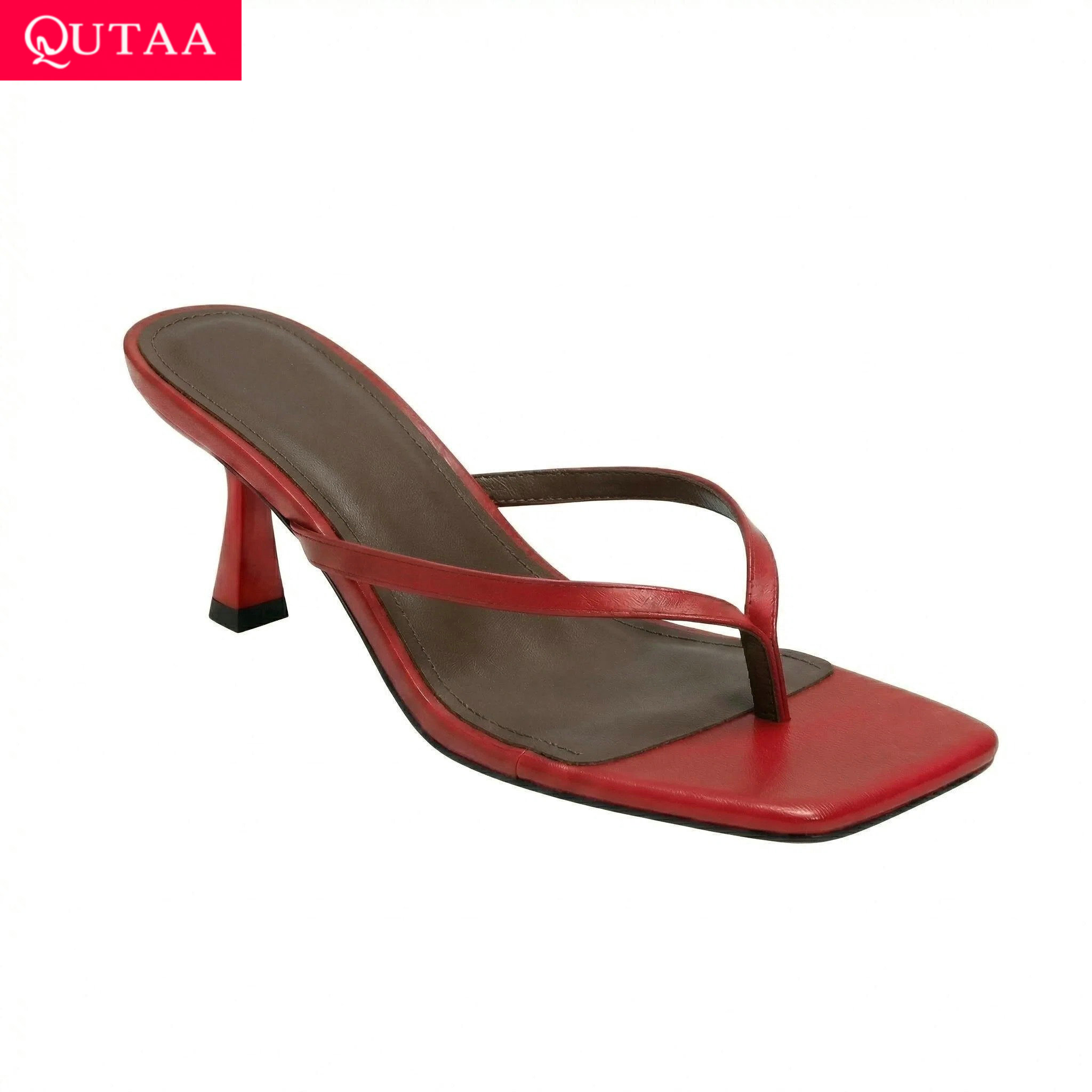 Kitten Heel Women - QUTAA News Fashion Flip-Flops Damen Sommer