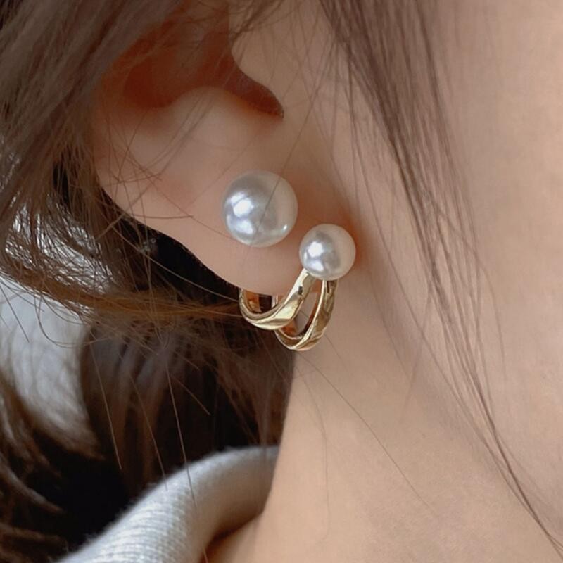 Pearl Earring Stud - 925 Silber Nadel Koreanische Mode Perle