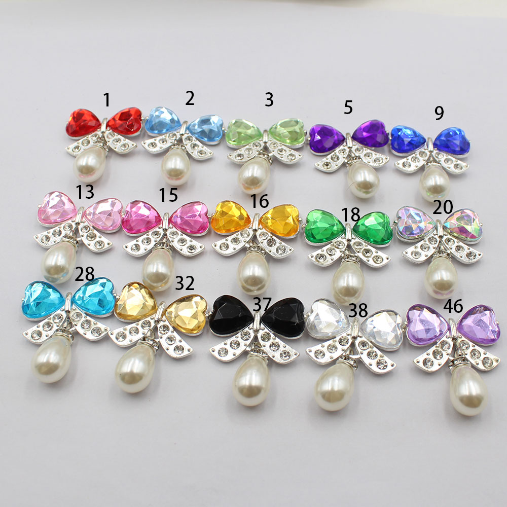 Pearl Earring Stud - Direktverkauf von 5 Stück/Set mit Diamanten