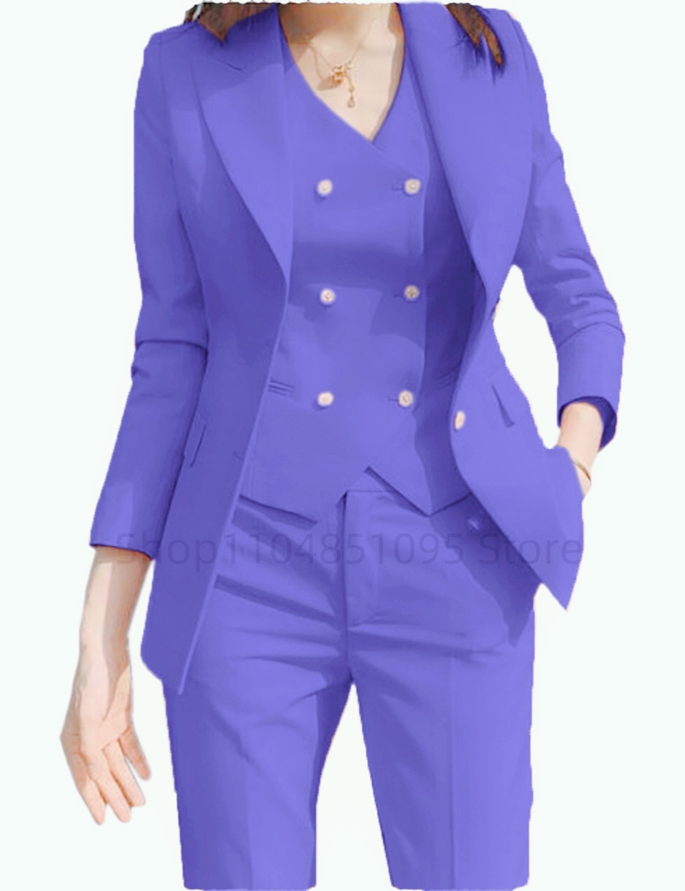 Women Formal Wear Blazers - Herbst-Outfits Anzugjacke Dreiteilige Sets für Damen