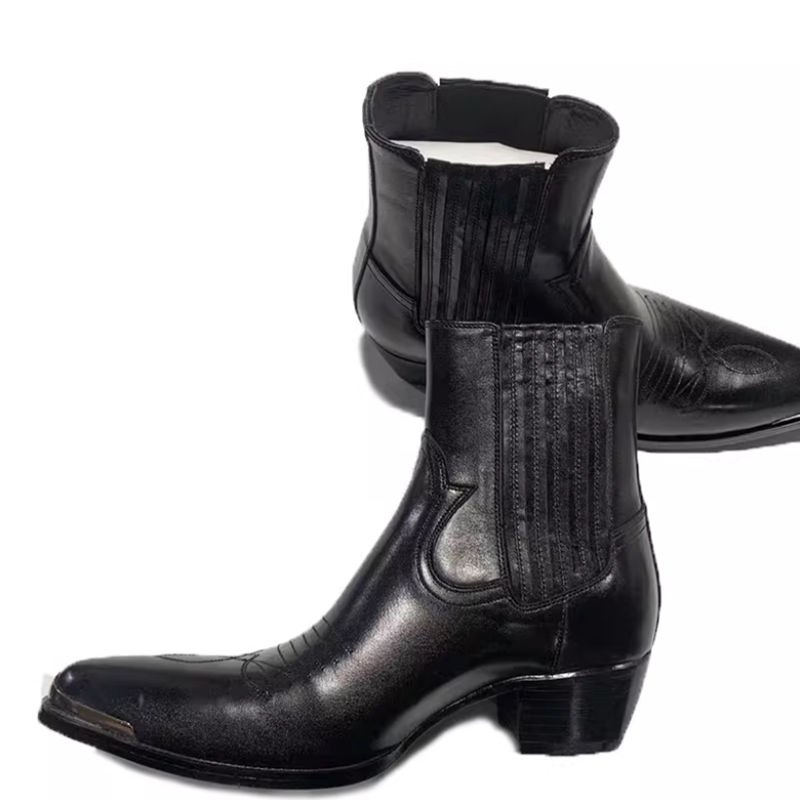 Herren Schwarze Leder Western  – Women Formal Wear Western Bewertung und Preis