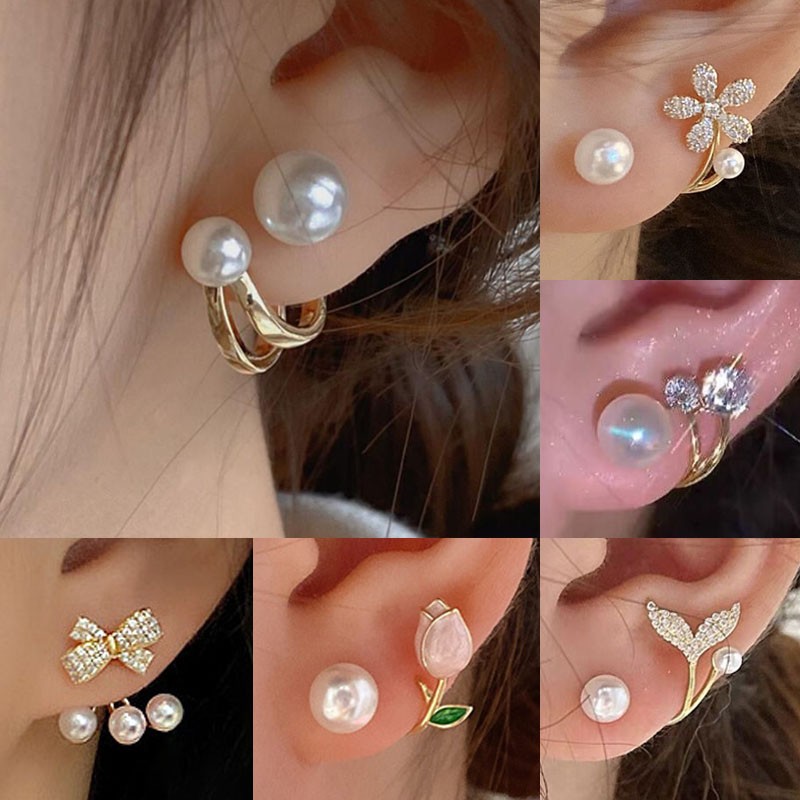 925 Silber Nadel Koreanische M – Pearl Earring Stud Bewertung und Preis