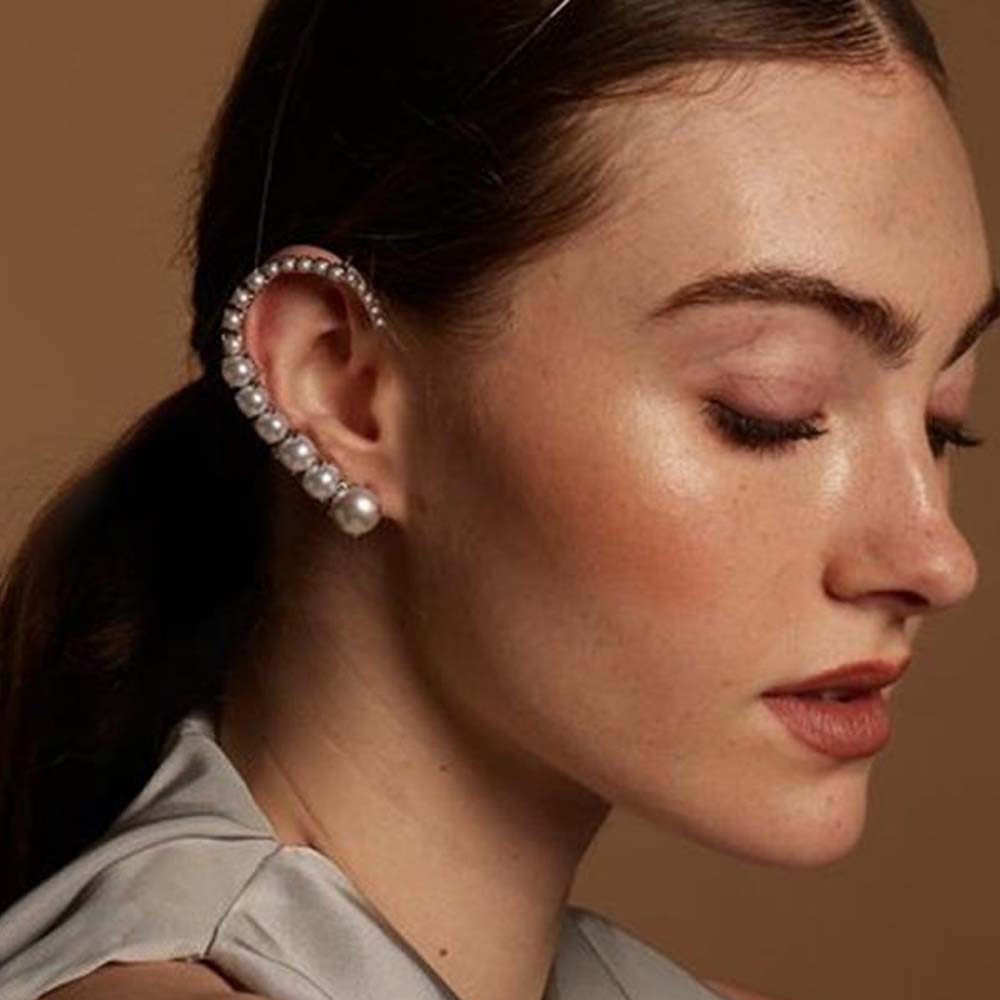 Stone fans Perle Ohr clips ohn – Pearl Earring Stud Bewertung und Preis