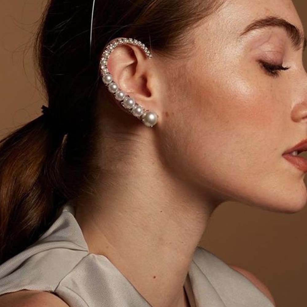 Stone fans Perle Ohr clips ohn – Pearl Earring Stud Bewertung und Preis
