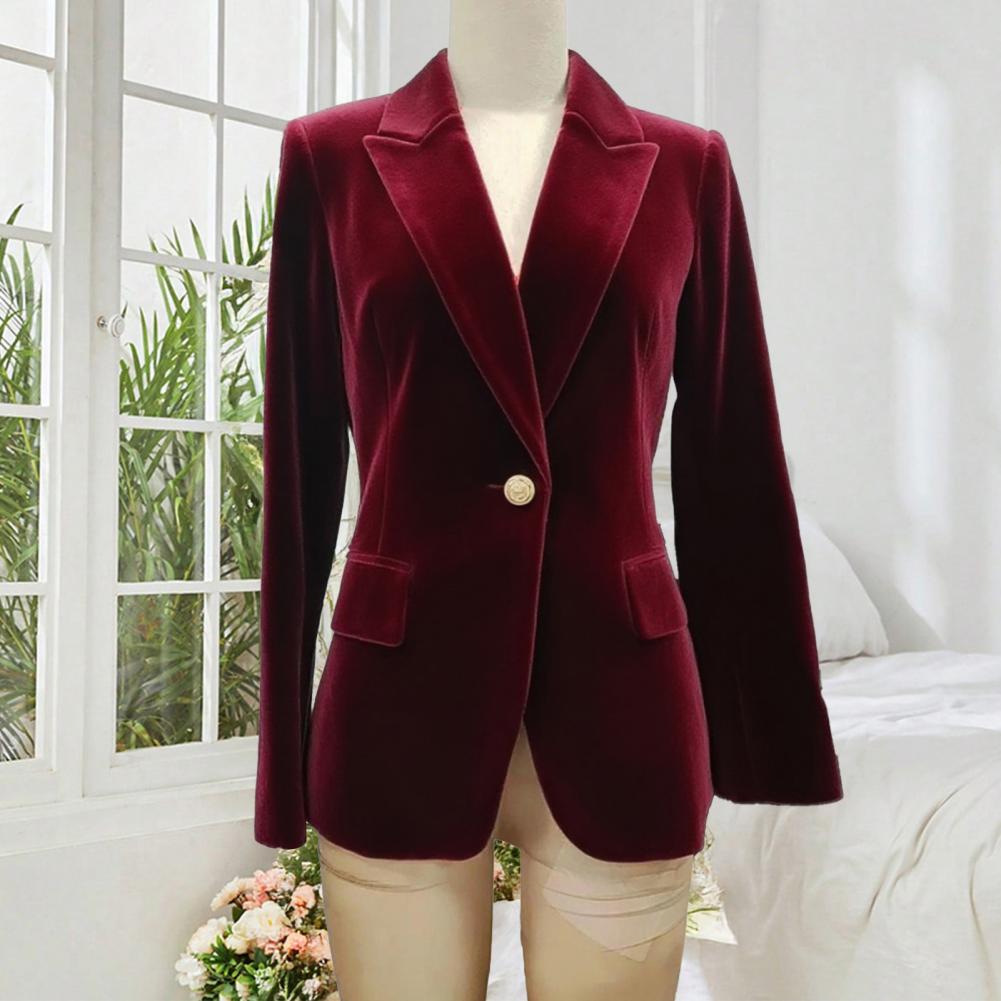 Samt-Sakko in Übergröße für Da – Women Formal Wear Blazers Bewertung und Preis