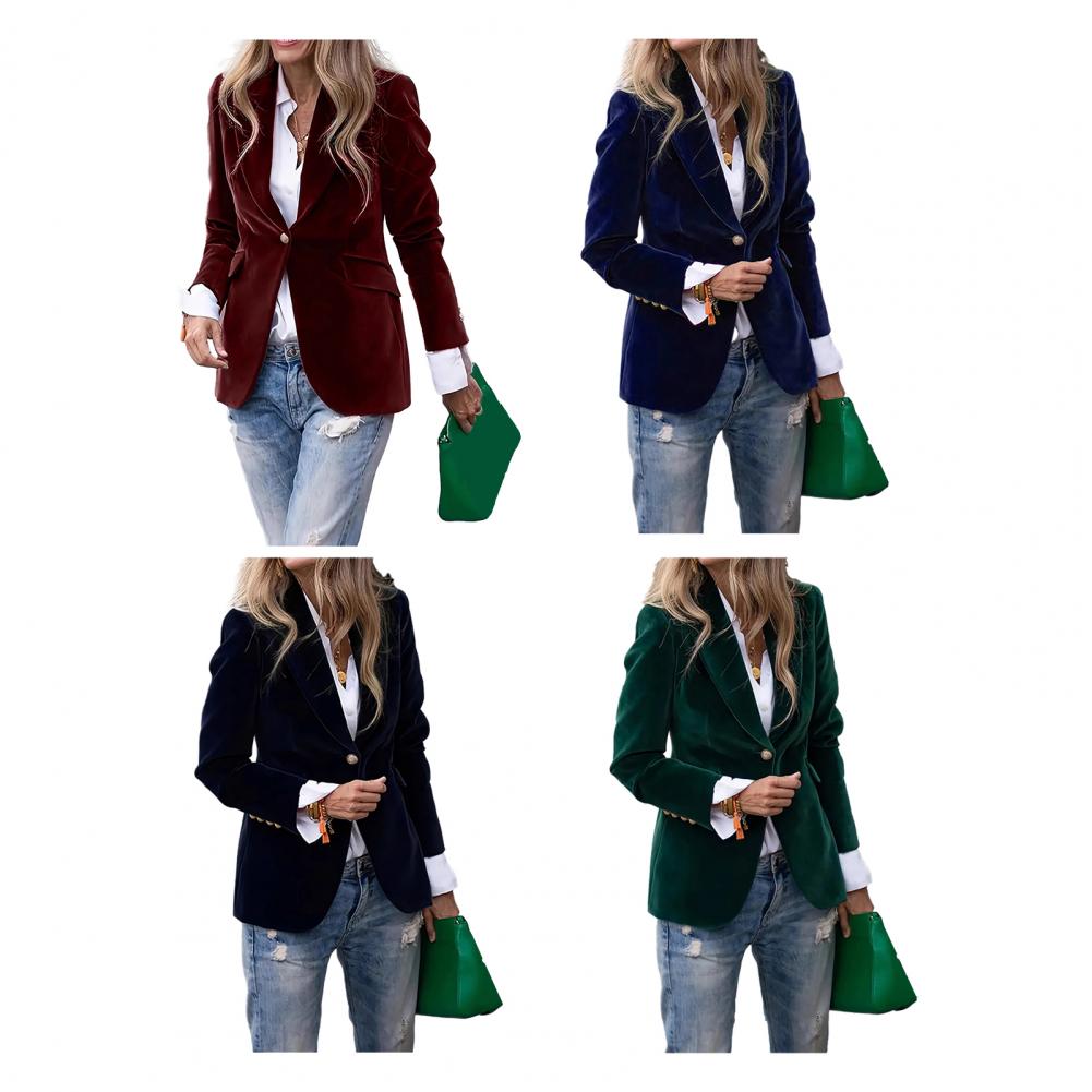 Samt-Sakko in Übergröße für Da – Women Formal Wear Blazers Bewertung und Preis
