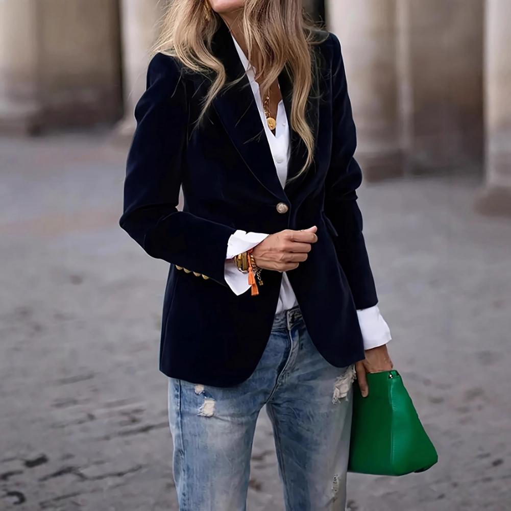 Samt-Sakko in Übergröße für Da – Women Formal Wear Blazers Bewertung und Preis
