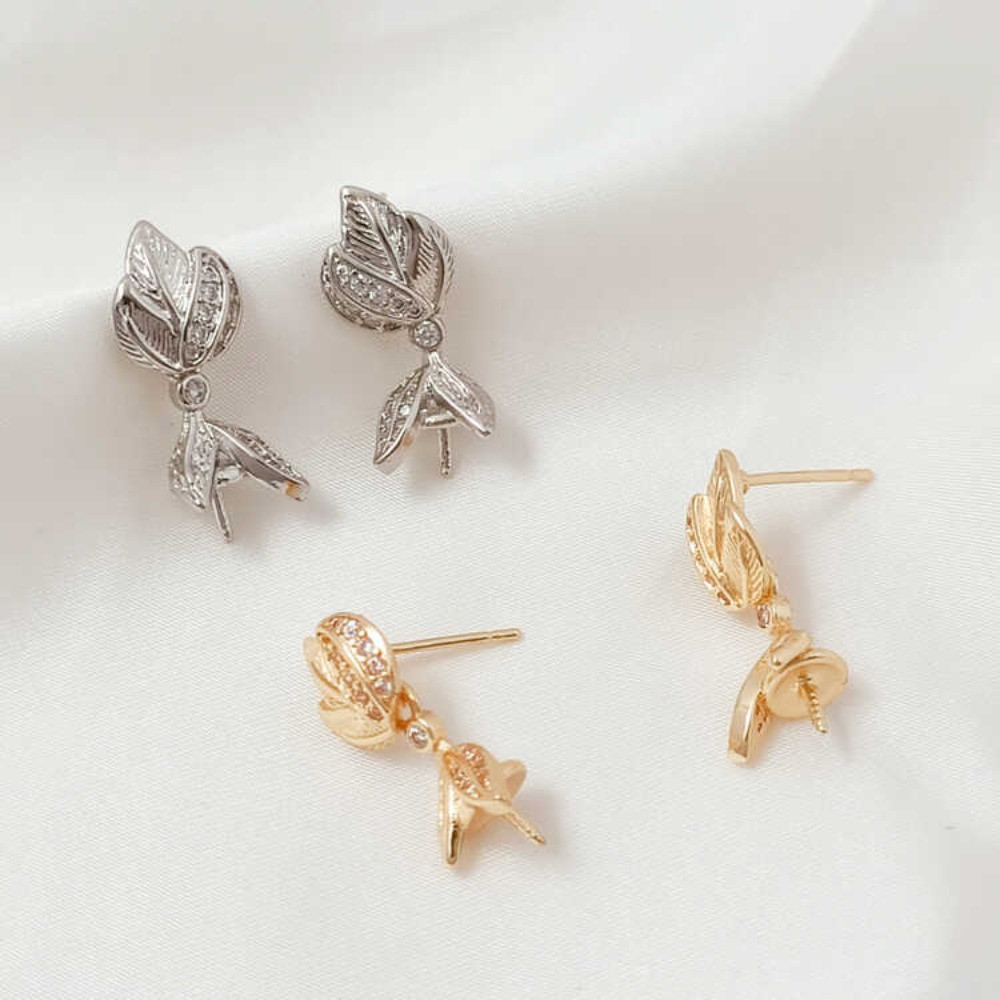 14K Mikro-Zirkonium Barock geb – Pearl Earring Stud Bewertung und Preis
