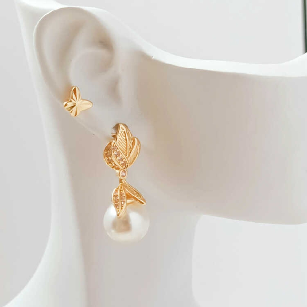 14K Mikro-Zirkonium Barock geb – Pearl Earring Stud Bewertung und Preis