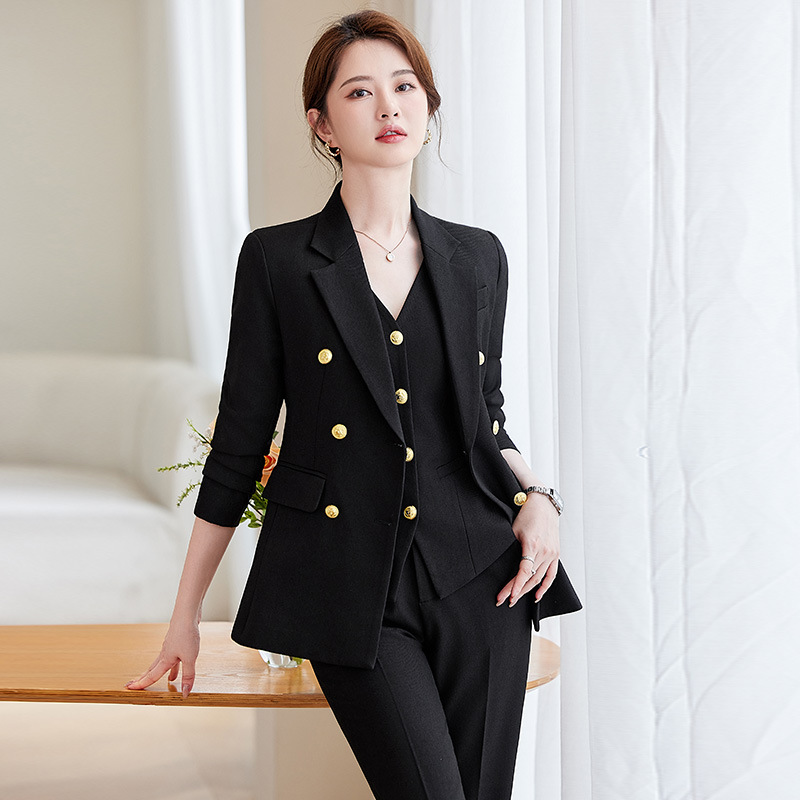 Marineblaues Anzugset für Dame – Women Formal Wear Blazers Bewertung und Preis