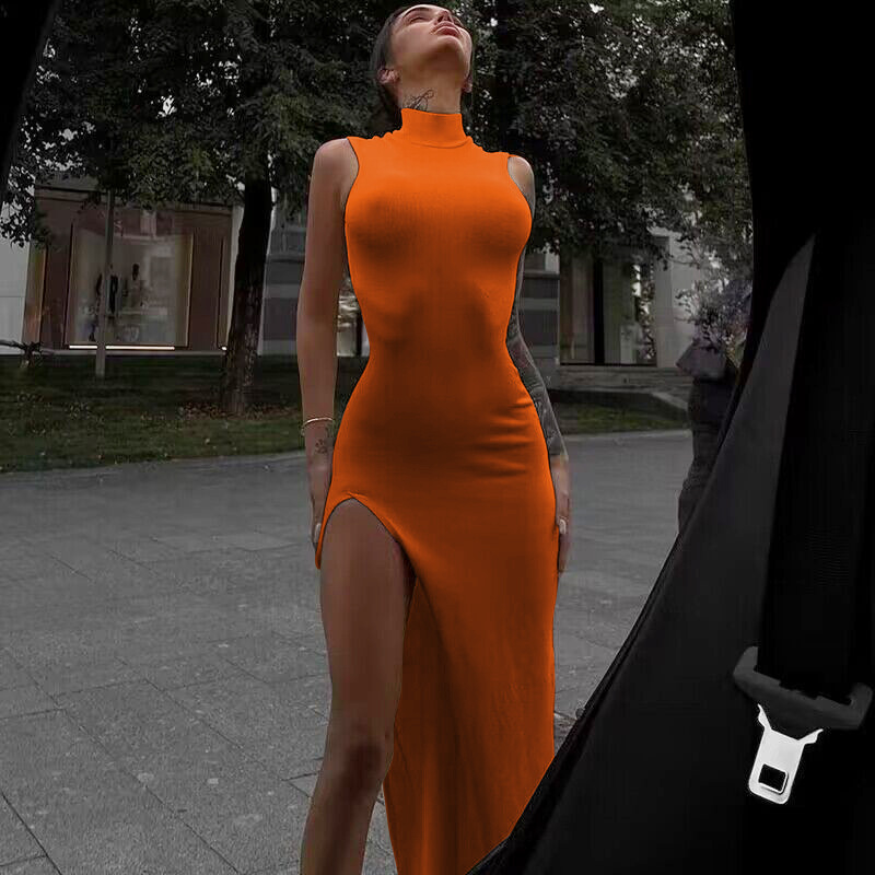 Y2k ärmellose orange Midi-Dame – Formal Wear For Women Xl Bewertung und Preis