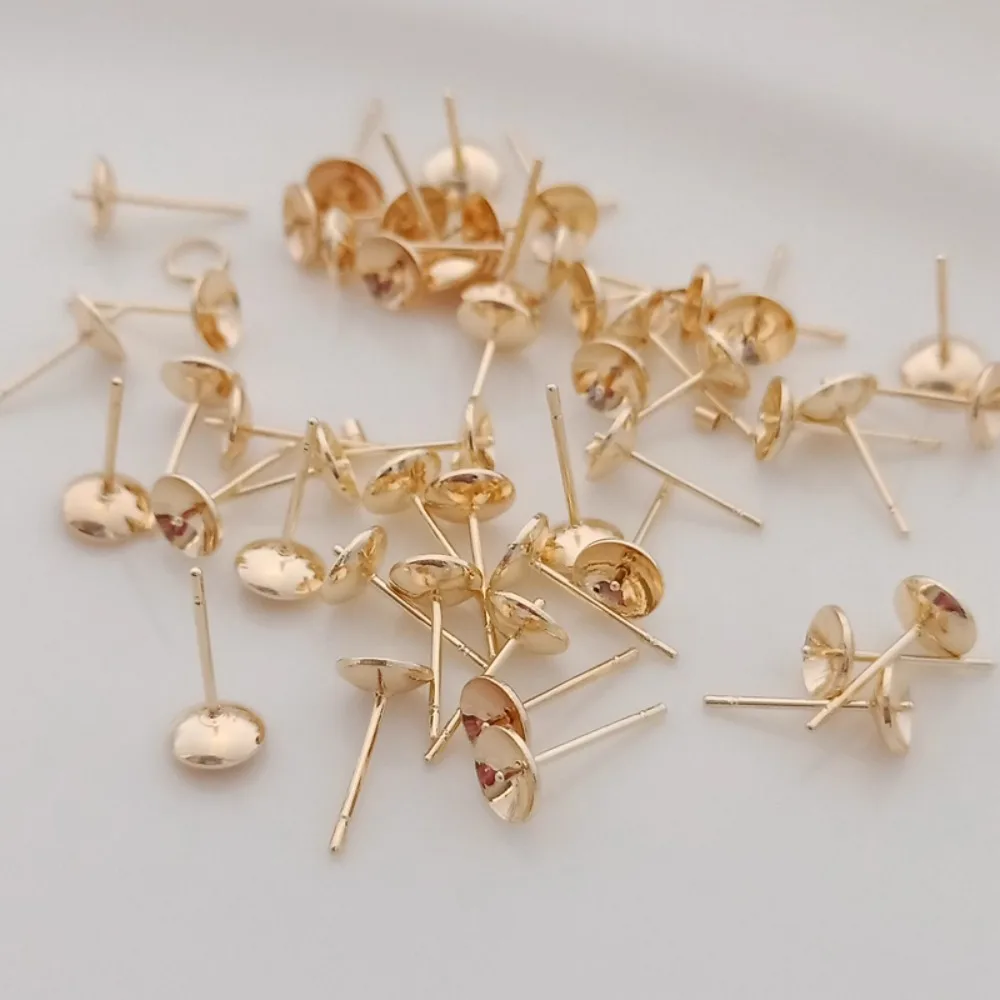 14K vergoldete Perlenzubehör,  – Pearl Earring Stud Bewertung und Preis