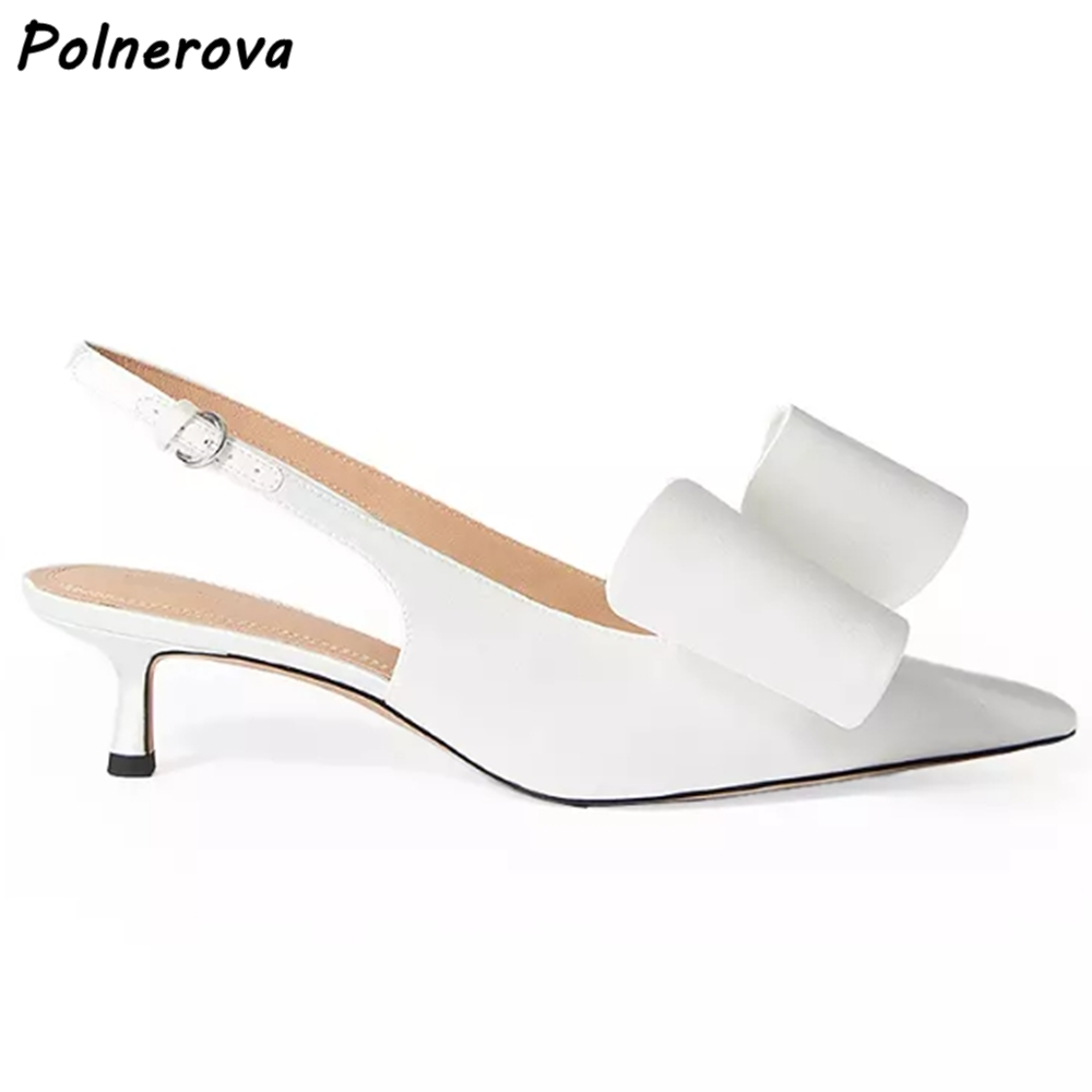 Weiße Schmetterlingsknoten-San – Kitten Heel Women Bewertung und Preis