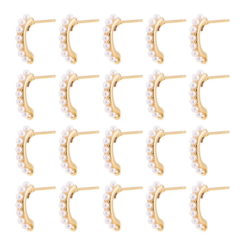 30 Stück Messing-Ohrstecker-Zu – Pearl Earring Stud Bewertung und Preis