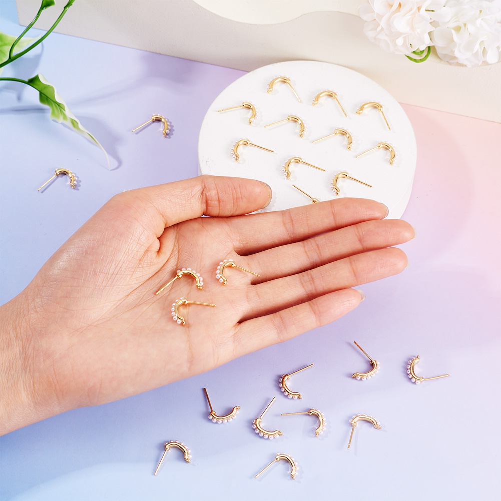 30 Stück Messing-Ohrstecker-Zu – Pearl Earring Stud Bewertung und Preis